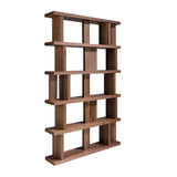 Ángel Cerdá - Bibliothèque en Bois de Noyer avec étagères irrégulières - Bibliothèque Moderne - Bibliothèque de Salon - Durable et Fonctionnelle - 120 x 23 x 195 x 195 cm