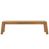 Beliani Banc de Jardin Design en Bois d'Acacia Clair 160 cm Look Naturel et Très Tendance pour Intérieur et Extérieur au Style Rustique et Boho