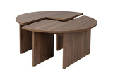 Élégante Table à café en Noyer, diamètre : 90 cm, Hauteur : 41 cm, 100% mélamine, épaisseur : 18 mm, élégante et Durable pour Les espaces de Vie Modernes