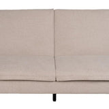 IXIA - Canapé-Lit Beige Tissu Lin Pied métal 214cm