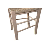 Okaffarefatto Maddaloni Paesana Chaise en bois déjà montée à vernir, avec siège en paille pour les restaurants ou la maison