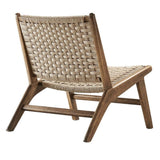 Modway Saorise Wood Chaise longue en corde tressée Noyer naturel