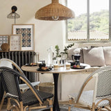 Paris Prix Atmosphera Créateur d'intérieur - Chaise Bistrot en Rotin Trecia 84cm Blanc