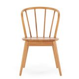 HOMN LIVING Pack 2 Chaises Brisa, Couleur Chêne, Bois Massif, 47 cm (Largeur) 59 cm (Profondeur) 83 cm (Hauteur)