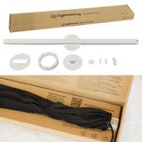 Lightswing® Single Système de Suspension pour 1 Lampe Suspendue - Blanc Mat - 90 cm - Système de Lampe Réglable - Facile à Installer - Lampe Suspendue - Suspension de Lampe