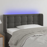Homgoday Tête de lit à LED gris foncé 93 x 16 x 78/88 cm en velours, tête de lit, tête de lit double, dossier pour lit et canapé Model3123707