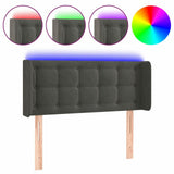 Homgoday Tête de lit à LED gris foncé 93 x 16 x 78/88 cm en velours, tête de lit, tête de lit double, dossier pour lit et canapé Model3123707