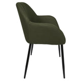 Lot de 2 fauteuils de table en tissu texturé maille 3D kaki - ELECTRON