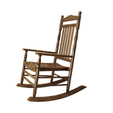 Fauteuil rokincher à bascule extérieur,rocking chair adulte bois extérieur,fauteuil relax,Dossier haut, accoudoirs larges, convient pour la cour, le jardin, l'intérieur, la pelouse ( Color : Wood colo