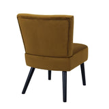 AltoBuy KONAE - Fauteuil Crapaud en Velours Côtelé Ocre