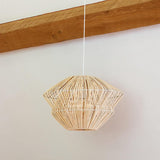 Grande suspension lustre en ROTIN - Diamètre 45 cm - Coloris : BOIS Naturel