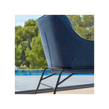 Tousmesmeubles Fauteuil avec accoudoirs Bleu Tissu/Métal - TEULAT Sadira - L 88 x l 84 x H 87 cm - Neuf