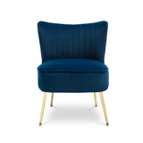Sicaan Lot de 2 fauteuils Cocktail Judith Velours Bleu Nuit