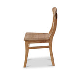Loberon Chaise Masters - Bois de Teck revalorisé - H/L/P env. 92/52 / 52 cm - Marron Vieilli, Marron Vieilli