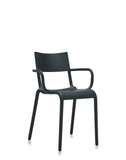 Kartell Generic A, Set de 2 Chaises, Noir, 52,5 x 52 x H 79 cm