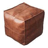 Baoblaze Housse de Pouf Marocain Non Rembourrée - Couverture de Pouf en Cuir PU Imperméable, pour Rangement et Déco Salon, Style Bohème, Siège de Sol et Repose-Pieds pour Chambre