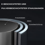 Grand patio Table Basse, Café Table, Acier de Première Qualité, Poids Léger, Table D’appoint Ronde latérale pour Bureau, Balcon, Cuisine et la Chambre (Noyer Noir)