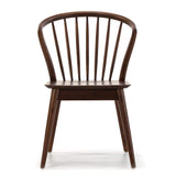 VS Venta-stock Pack 2 chaises Mura, Couleur Noyer, Bois Massif, 55 cm (Longueur) 58,5 cm (Profondeur) 84 cm (Hauteur)