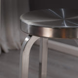 Tabouret de Bar sans Dossier en Acier Inoxydable, Tabouret à Hauteur de comptoir, qualité Commerciale, Finition en Acier Inoxydable, Hauteur du siège 65 cm / 75 cm,Utilisation intérieure à l'extérie
