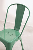SKLUM Lot de 4 Chaises Empilables LIX Vert Choux Salle à Manger Cuisine Style Industriel Finition Gloss