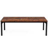 Tribesigns Table de Salle à Manger Industrielle 200x70x75 cm, Table de Cuisine pour 6-8 Personnes, Rectangulaire pour Cuisine, Salon, Marron Rustique