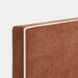 KLAST Tête de Lit Line, Polyester, Mousse Polyuréthane, Contreplaqué, Terracotta, Style Contemporain, Rembourré, 120 x 165 cm