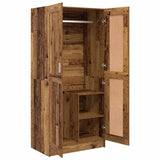 vidaXL Armoire Bois Ancien 82,5 x 51,5 x 180 cm Bois d'ingénierie, Rangement de Chambre, Armoire rectangulaire Rustique, unité Pratique pour vêtements et Accessoires