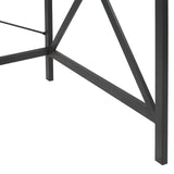 Beliani Bureau Home Office Bois Foncé avec Pieds en Métal Noir 115 x 60 cm Futon