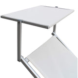 Rebecca Mobili Chaise Longue, Lit De Soleil avec Baldaquin, Blanc, Aluminium PVC Polyester, Jardin Mer - Dimensions 38x186x61 (HxLxP) - Art. RE6567