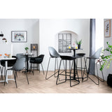 Miliboo Tabourets de Bar Design Noirs H75 cm (Lot de 2) Pebble