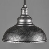 LEDSone suspensions vintage, luminaires style industriel, plafonnier vintage, éclairage intérieur, lampe cuisine salon salle à manger chambre, IP20, Ø 290mm(Argent brossé)