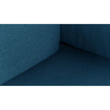 HOMIFAB Canapé Convertible 3 Places avec Coffre de Rangement en Tissu Bleu Canard - Laria
