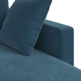 vidaXL Canapé Bleu 198 x 134 x 80 cm Velours, Canapé de Salon, canapés modulables Modernes, Fauteuil Ergonomique, loveseat en Velours élégant, Design sectionnel résistant