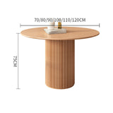GLDWEY Table Salle à Manger Ronde 2-4 Personnes pour Salon Cuisine Bois Massif, Table de Cuisine Table Basse de Loisirs Meubles de Restaurant Table de Salle à Manger Disponible(Size:80cm,Color:Blanc)