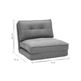 Miliboo Chauffeuse 1 Place Convertible en Tissu Gris chiné Sally