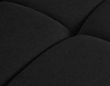 Lisa Design - Ray - canapé Droit 3 Places en Tissu texturé, Noir