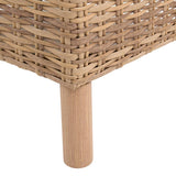 Hespéride - Salon de Jardin Mooréa Savana 5 Places - Anti-Rouille - Résine Tressée - Coussins Déhoussables Déperlants - 1 Canapé, 2 Fauteuils et 1 Table Basse - Mobilier d'Extérieur Jardin, Patio