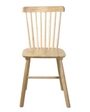 KAYELLES Lot de 2 chaises à barreaux bistrot café rétro Vintage Bois Massif Vernis Mona (Bois Teinte Naturelle)