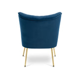 Sicaan Lot de 2 fauteuils Cocktail Judith Velours Bleu Nuit
