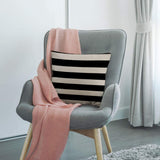 HGOD DESIGNS Housses de Coussin Noir Blanc Rayé Taies d'oreillers Maison Décoration Pour Hommes Femmes Garçon Fille Chambre Salon Canapé Voiture Coussins Oreillers 45 x 45 cm