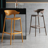 Chaise de bar empilable en plastique jaune pour comptoir de cuisine et loisirs en plein air, dossier haut, design robuste, idéal pour la maison, le jardin, le pub, le salon, hauteur d'assise de 65 cm