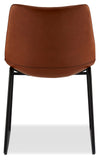 Ibbe Design Indiana Lot de 2 Brun Chaises Salle à Manger en Similicuir Simili Cuir Salle à Manger Salon Bureau Cuisine, Assise Rembourrée Scandinaves, Pieds en Métal