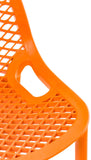 CLP Lot de 2 tabourets de Bar Jardin Air, chaises de Jardin Dossier, tabourets de comptoir résistants aux intempéries, UV, polypropylène, Couleur:Orange