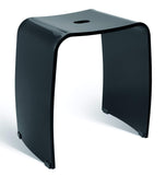 Libaro Tabouret de Douche Mérano en Acrylique Noir – Siège de Bain antidérapant au Design Moderne – Capacité maximale 180 kg – Chaise de Douche, Banc de Salle de Bain, siège de Bain