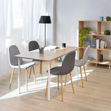 Mc Haus Elva Gris Anthracite - Pack de 2 chaises pour Le Salon, la Salle à Manger ou la Chambre à Coucher