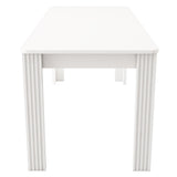 Merax Table à Manger en Bois, Table de Salle à Manger rectangulaire, Table de Cuisine Moderne pour Salon et Salle à Manger, 117 x 68 x 75 cm (L x l x H) - Blanc