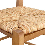 OKAFFAREFATTO MADDALONI Chaise de salle à manger cuisine restaurant auberge maison en bois paysana noyer clair avec siège en paille de riz