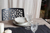 SIEDITI FUORI E DENTRO Chaises en résine avec Fibre de Verre empilables pour intérieur/Cuisine/Salle à Manger et extérieur/Jardin Anna (4 Chaises, Noir)