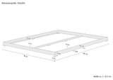 Erst-Holz Lit futon en Bois très Bas, Base idéale pour combiner avec futon, Surface 160x200 cm V-60.47-16, Accessoires:sommier à Lattes et Matelas INCL.
