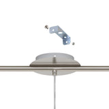Eglo Lampe Suspension Troy 3 à 3 Lampes en Acier et Verre Pour 3 Ampoules E27 Max 60 W Non Incluses Nickel Mat/Blanc Satiné 72 X 10,5 X 110 cm